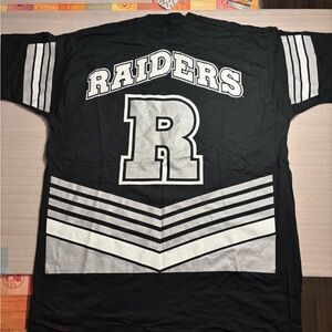 Salem Sportswear Raiders irregular vintage single stitched sz xxl  Black T-Shirt